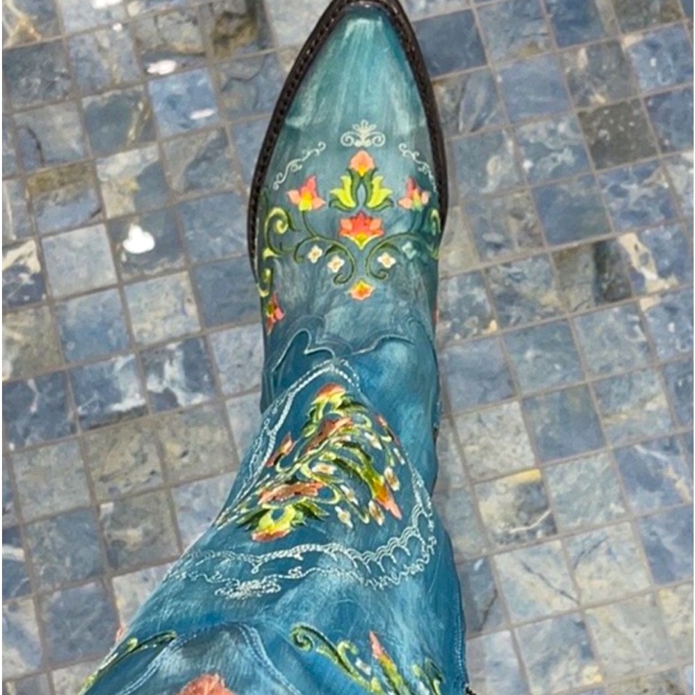 COPY - Dan post flower women’s knee high western boots - Picture 2 of 7